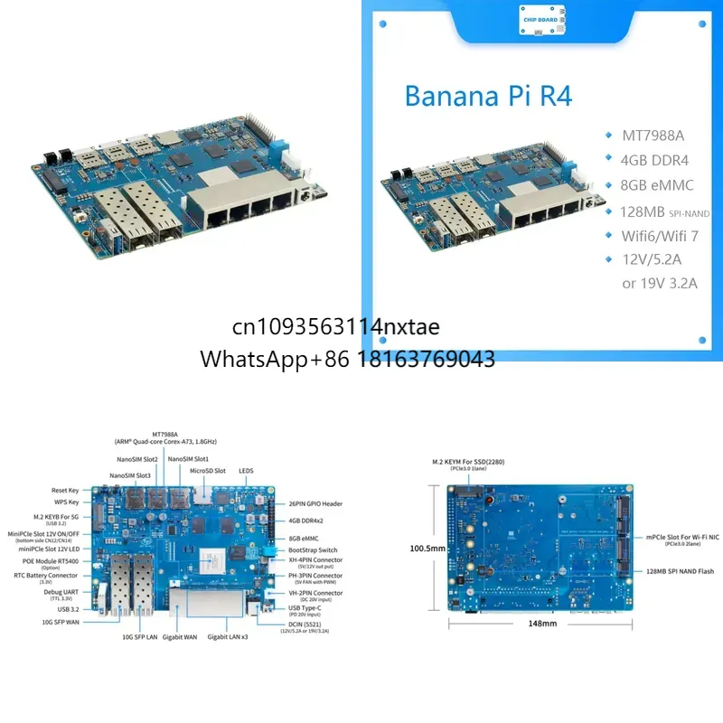 Bananapi Bpi R4 Wifi 7 - 2026年はホット！ Banana Pi BPI R4 Wifi
