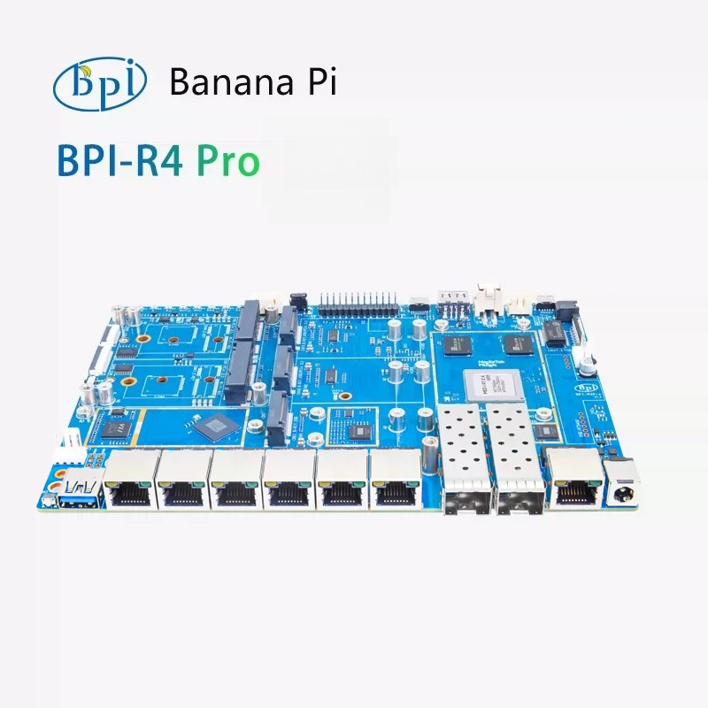 Bananapi Bpi R4 Wifi 7 - Banana Pi BPI-R4 Pro-4E オープンソースルータ開発ボード（MediaTek MT7988搭載、Wi-Fi