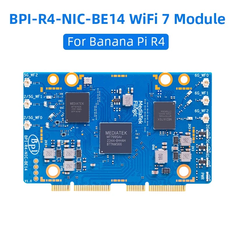 Bananapi Bpi R4 Wifi 7 - BPI-R4 BPI-R4-NIC-BE14 WiFi 7 モジュール、MediaTek MT7995AV
