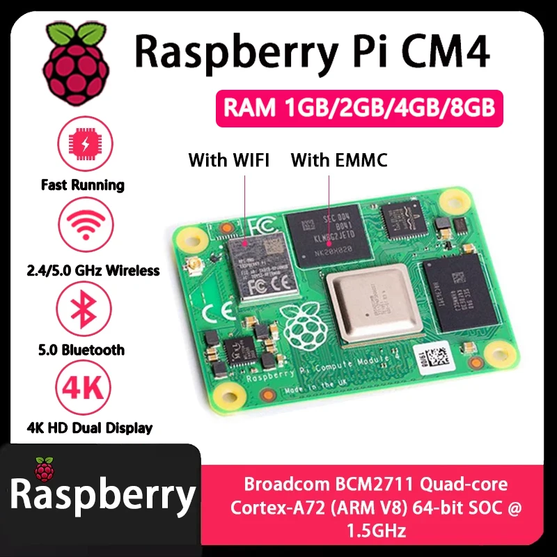 Raspberry Pi CM4 1GB/2GB/4GB/8 - Compute Module 4 32Gb Wifi のレビューと価格