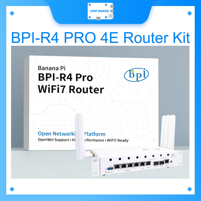 Banana Pi BPI-R4 PRO 4E ルーターキッ - Bananapi Bpi R4 Wifi 7 のレビューと価格