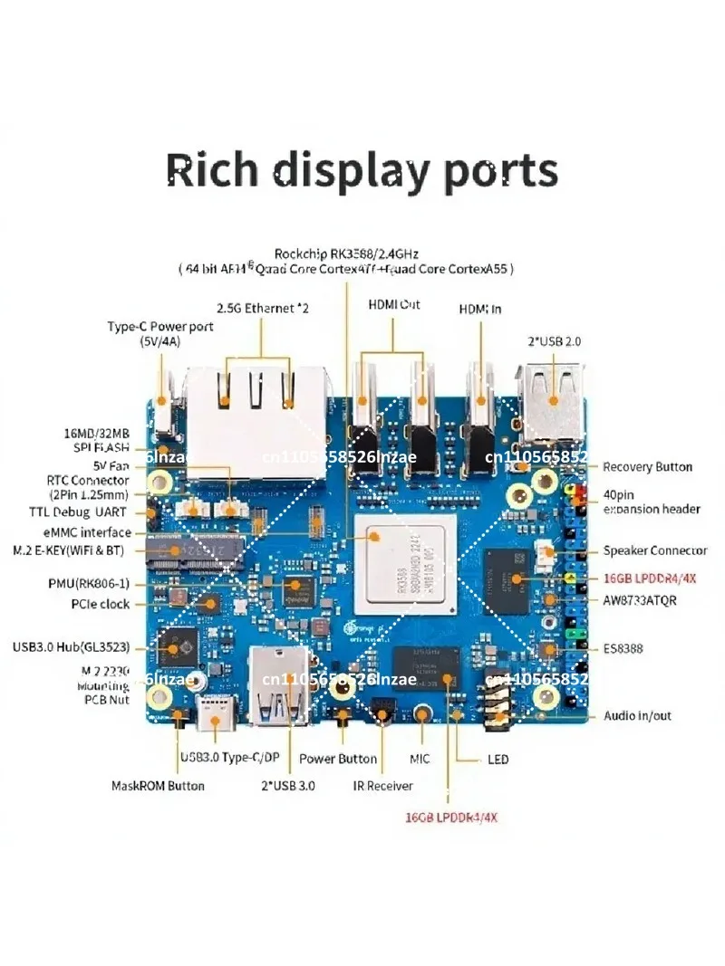 Orange Pi 5 plus シングルボードコンピュータ - Orange Pi 5 Plus 32Gb のレビューと価格