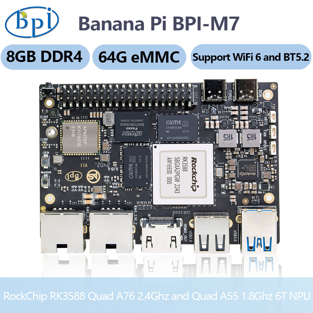 Banana Pi BPI-M7 Rockchip RK35 - Banana Pi Bpi M7 Rk3588 のレビューと価格