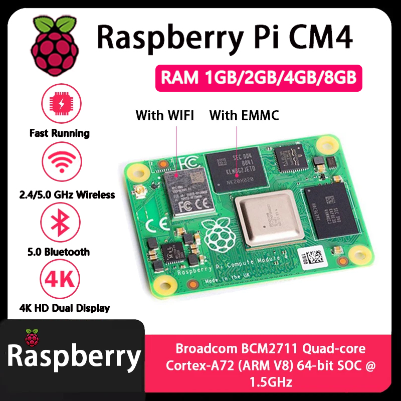 Raspberry Pi CM4 1GB/2GB/4GB/8 - Compute Module 4 32Gb Wifi のレビューと価格