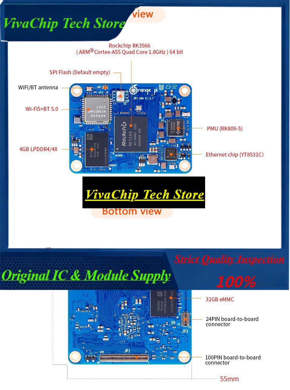 Orange Pi CM4 4GB RAM 32GB EMM - Compute Module 4 32Gb Wifi のレビューと価格